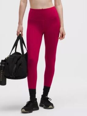 Lululemon Wunder Under High-Rise Crop 21” – Berry Rumble – Size 6